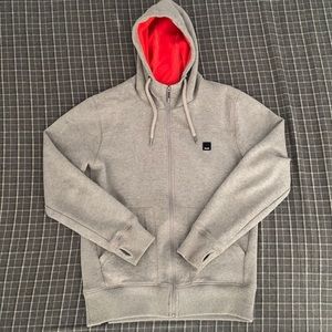 Thick Bench Box Logo Hoodie with thumbholes